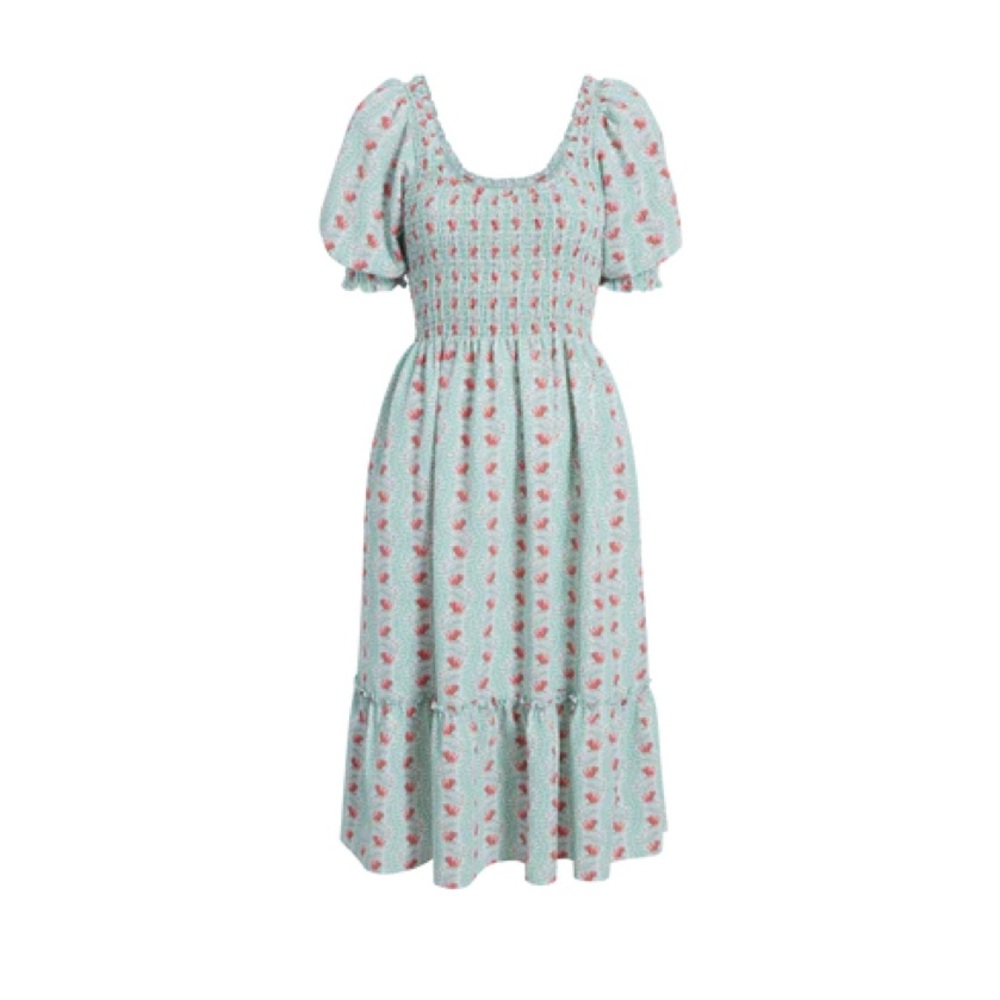 Hill House Louisa Nap Dress - Trailing Vine Multi Crepe